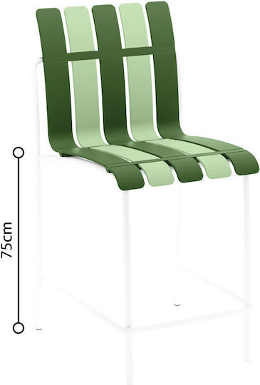 Hocker für Bar Für den Außenbereich Kiosk Λάδι Χακί 4Stück 54x40.5x110cm