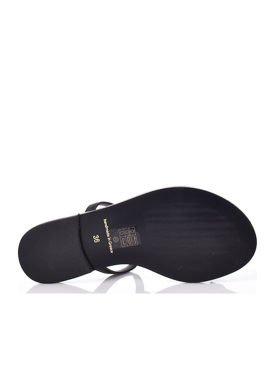 Damen Flache Sandalen Schwarz