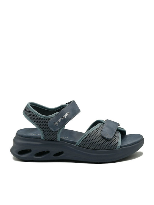 Γυναικεία Ανατομικά Σανδάλια Flatforms Μπλε