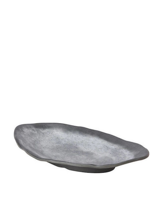 Piață De Servire Ovală Din Melamină Gri 27.8x14cm Piață De Servire Ovală Din Melamină Gri 27.8x14cm