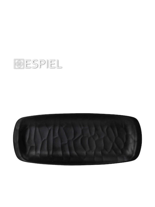 Espiel Wavy Matte Platou de Servire Dreptunghiular Melamină Neagră 33.5x13.5buc 1buc Espiel Wavy Matte Platou de Servire Dreptunghiular Melamină Neagră 33.5x13.5buc 1buc