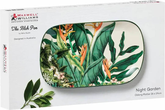 Maxwell & Williams Night Garden Сервизна Чиния от Порцелан Многоцветна 35x19см