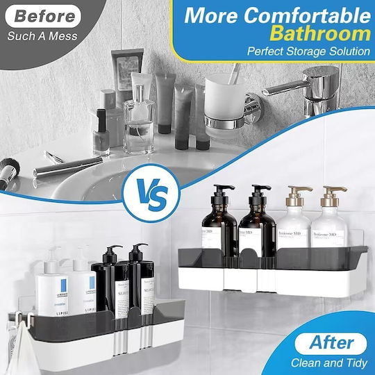Shelf Set Accesorii Baie Plastic Alb