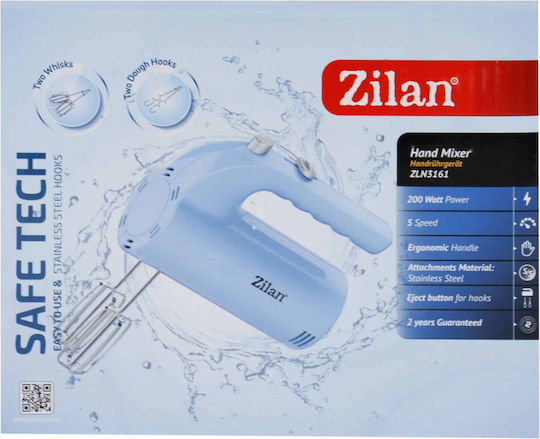Zilan Mixer Manual 200W Albastru