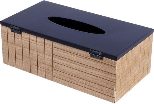 Zaros Wooden Tissue Holder Bistro Beige 25x13.5x9cm KZ292