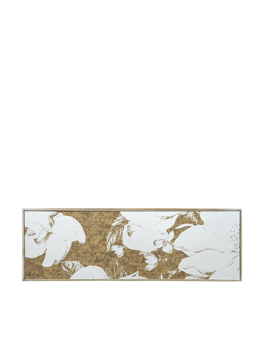 Galio Конзолна маса от Дърво & Стъкло с огледало Злато Д120xШ40xВ79cm