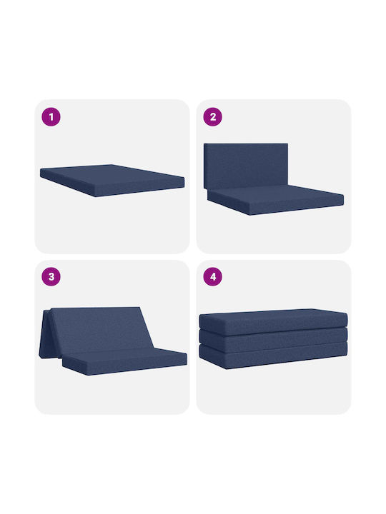vidaXL Floor Pillow Blue 67x160cm