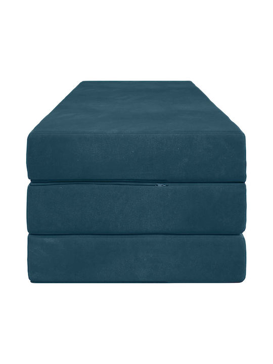 vidaXL Velvet Floor Pillow Blue 67x180cm