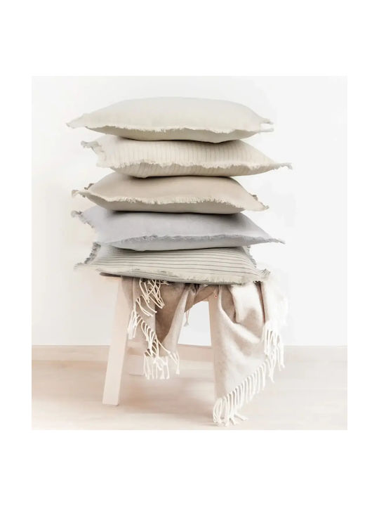 Das Home Sofa Cushion 0302 Made of 100% Cotton Taupe 45x45cm