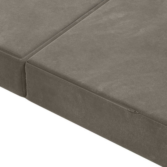 vidaXL Velvet Floor Pillow Light Gray 67x120cm