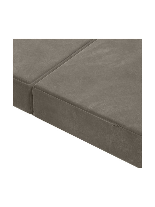 vidaXL Samt Bodenkissen Hellgrau 67x160cm