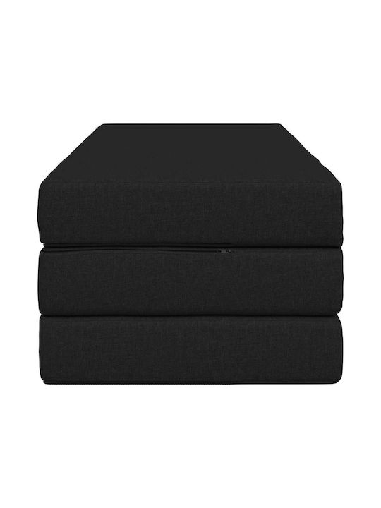 vidaXL Floor Pillow Black 67x140cm