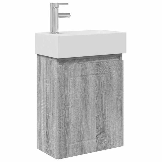 vidaXL Плот с Мивка 45.5x25.5x84 см Сив