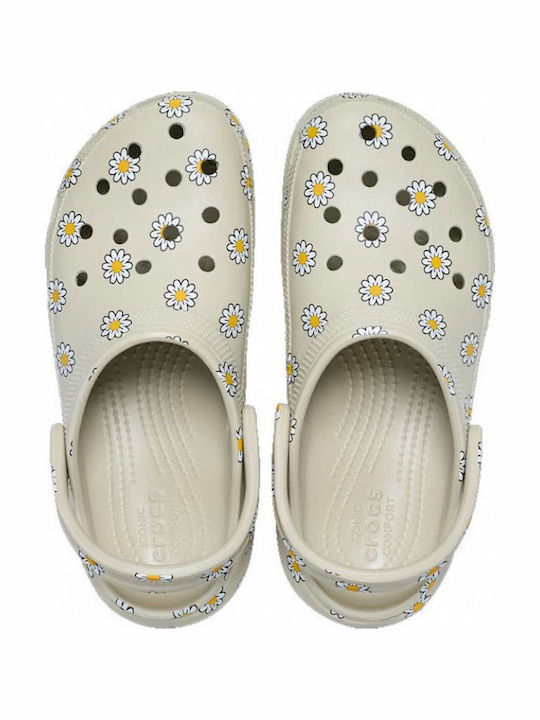 Crocs Classic Platform Women's Clogs Beige