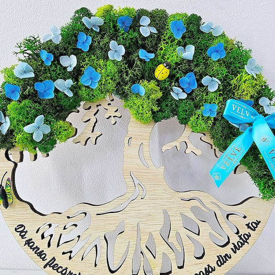 Decorative Painting Tree Life Stabilized Natural Lichens Cryogenated Hydrangeas 30x30 Cm Decorative Painting Tree Life Stabilized Natural Lichens Cryogenated Hydrangeas 30x30 Cm