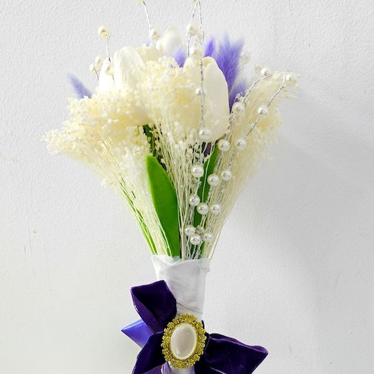 Buchet Elegant De Mireasă Lavandă Alb Lalele Artificiale Liliac Lagurus Perle Buchet Elegant De Mireasă Lavandă Alb Lalele Artificiale Liliac Lagurus Perle