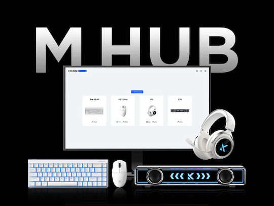 MCHOSE G3 V2 Ασύρματο Gaming Ποντίκι 12000 DPI Μαύρο