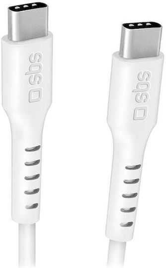 Sbs USB-C 2.0 Kabel 240W 3m 47785 Weiß