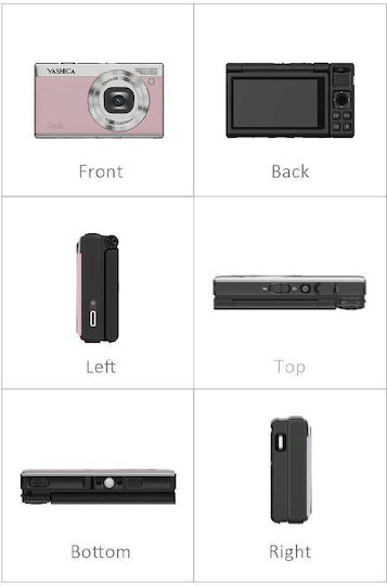 Yashica Tank Compact Camera 12MP Optical Zoom 8x Pink