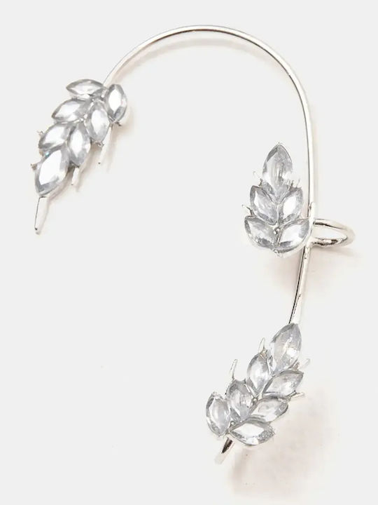 Σκουλαρίκι Ear Cuff Πέτρες Αριστερό Ασημί Ασημί
