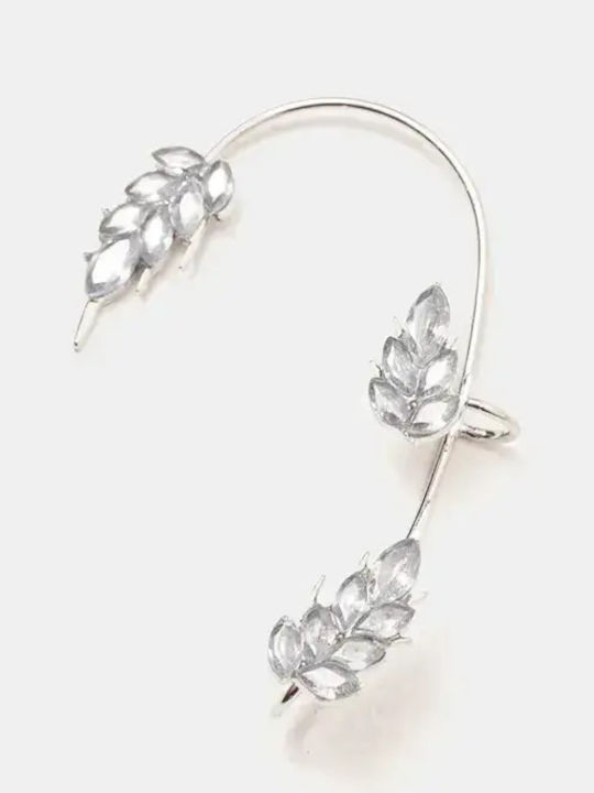 Σκουλαρίκι Ear Cuff Πέτρες Αριστερό Ασημί Ασημί