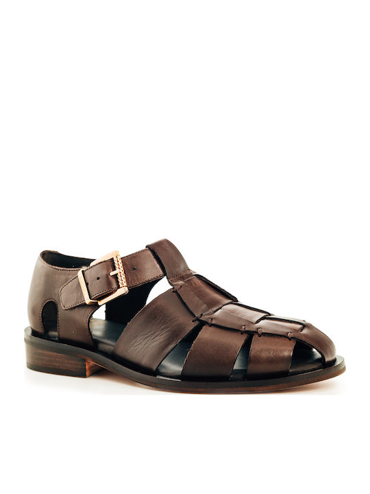 Sandale Casual Damă Din Piele Maro