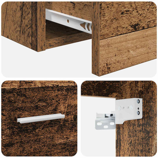 vidaXL Badezimmer Waschtisch-Einheit Ohne Waschbecken M53xB34.5xH63cm Alter Holz