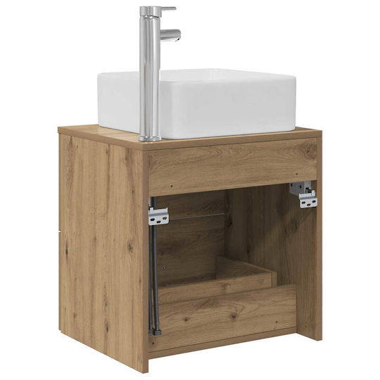 vidaXL Badezimmer Waschtisch-Einheit M53xB34.5xH63cm Eiche