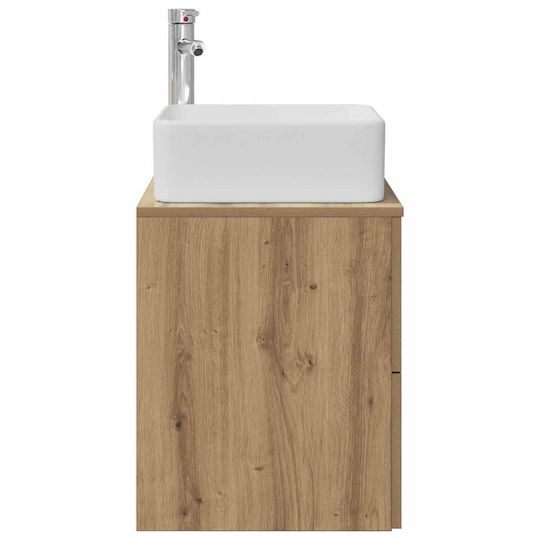 vidaXL Badezimmer Waschtisch-Einheit M53xB34.5xH63cm Eiche