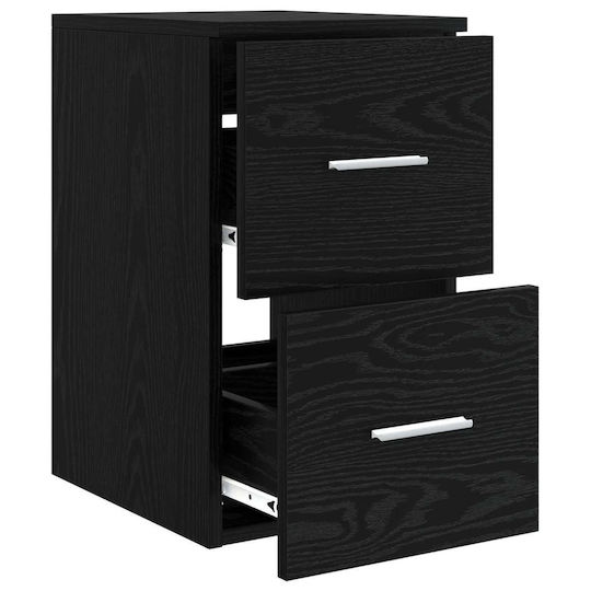 vidaXL Плот Без Мивка 30x41x50см Черен Дъб