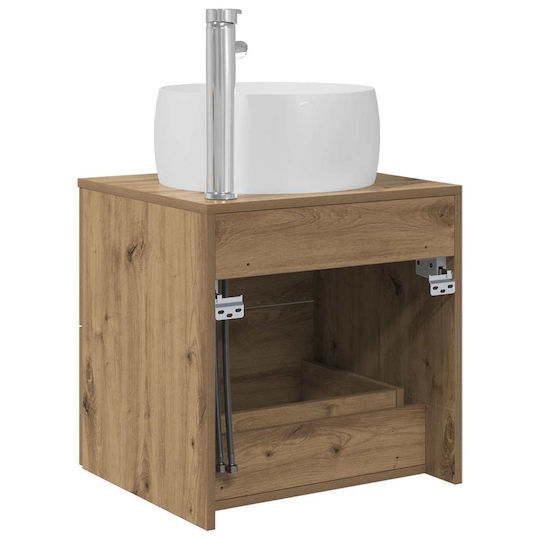 vidaXL Badezimmer Waschtisch-Einheit M49.5xB44.5xH66cm Eiche