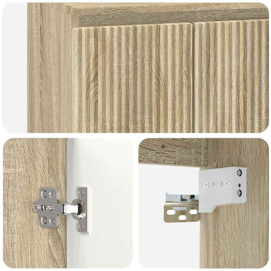 vidaXL Badezimmer Waschtisch-Einheit M53xB35xH63cm Holzschatten Sonoma