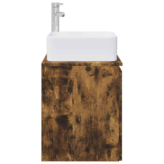 vidaXL Bathroom Vanity Unit Without Sink W53xD35xH63cm Smoked Oak Wood