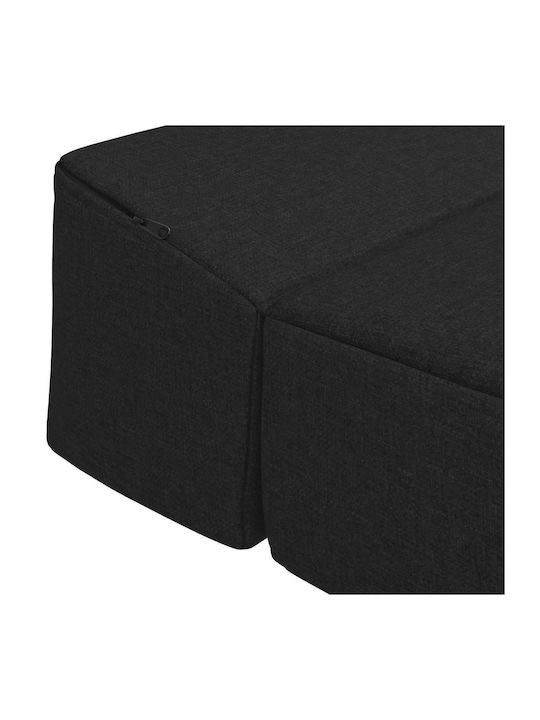 Πολυθρόνα Κρεβάτι Μαύρο 200x70x49cm