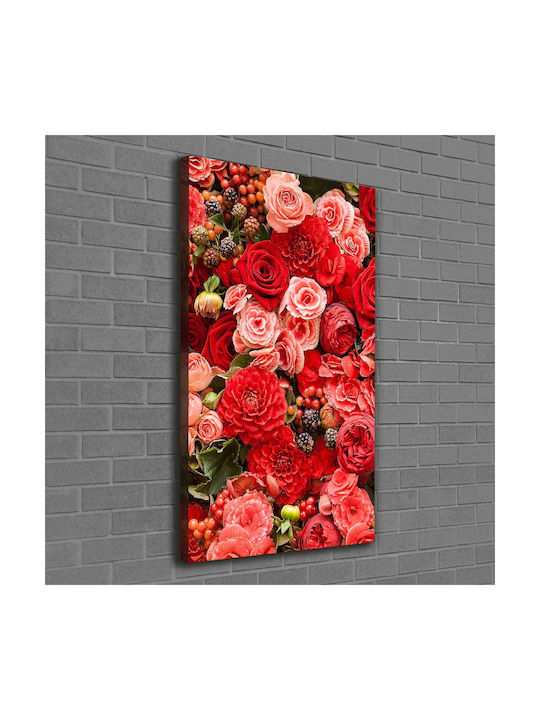Panou De Perete Pânză Casă & Birou Buchet De Flori 60x120 Cm