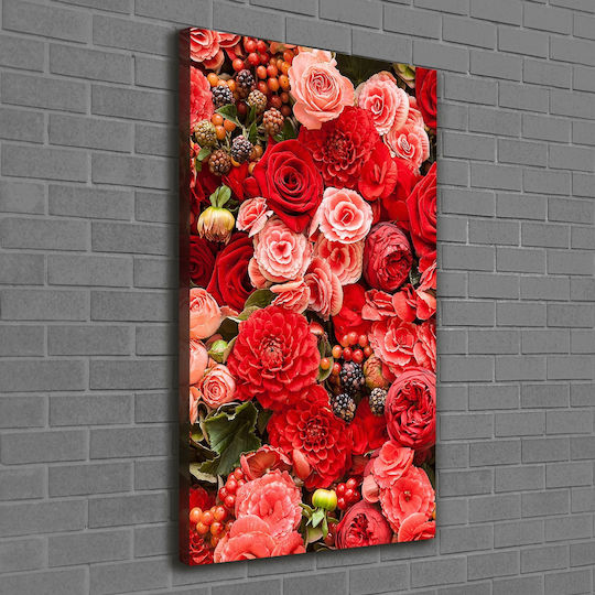 Panou De Perete Pânză Casă & Birou Buchet De Flori 60x120 Cm