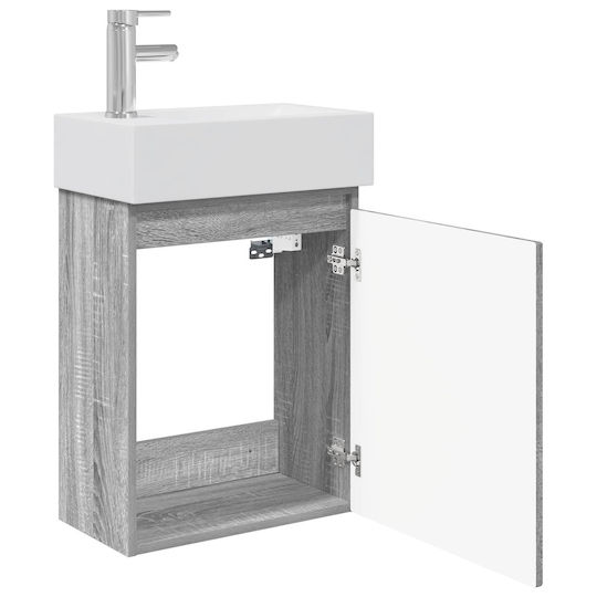 vidaXL Плот с Мивка 45.5x22.5x84 см Сив