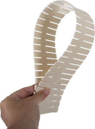 Ruhhy Heavy-Duty Plastic Corner Shelf In Beige Colour 463x70mm 4 Pieces 19098
