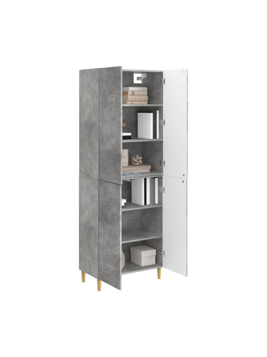 Gray Bookcases (2 Pieces) 66x34.5x90 cm