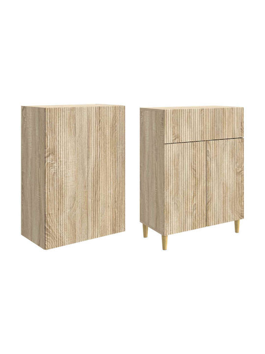 Βιβλιοθήκες Καφέ (2τμχ) 66x34.5x90εκ.