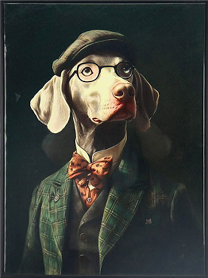Espiel Hund auf Segeltuch 45x60 cm