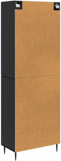 Schwarze Bücherregale (2Stück) 66x34.5x89.5cm