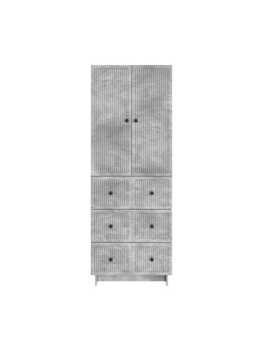 Βιβλιοθήκες Γκρι (2τμχ) 66x34.5x90εκ.