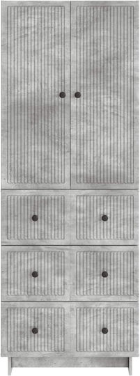 Βιβλιοθήκες Γκρι (2τμχ) 66x34.5x90εκ.