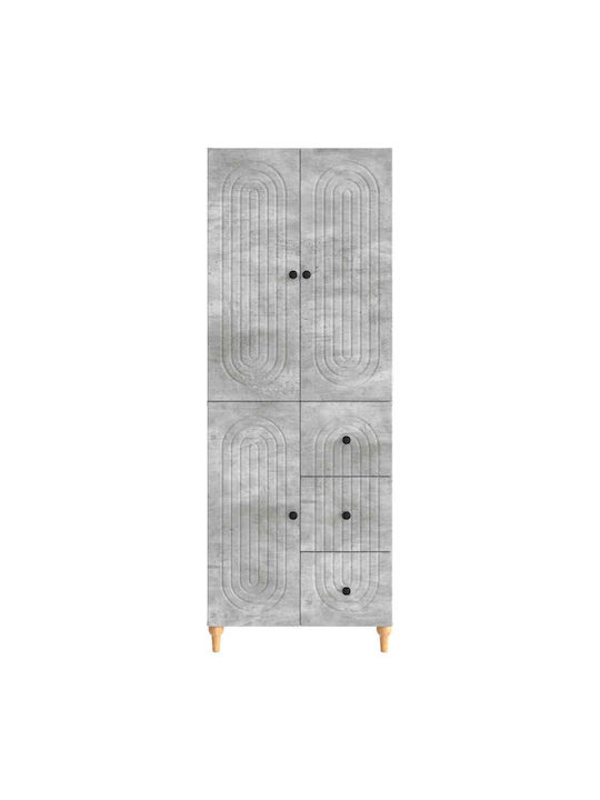Βιβλιοθήκες Γκρι (2τμχ) 66x34.5x90εκ.