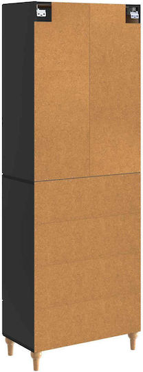 Schwarze Bücherregale (2 Stück) 66x34,5x90cm
