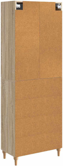 Wall Living Room Cabinet made of Particle Board Brown 66x34.5x90cm