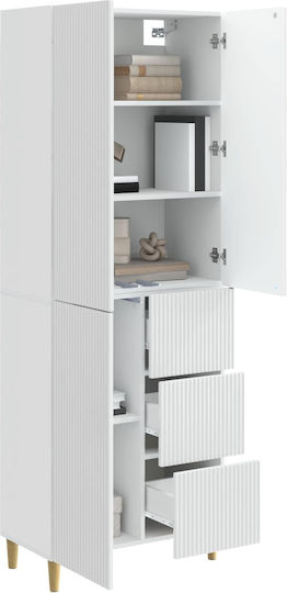 Weißes Bücherregal (2 Stück) 66x34,5x90cm