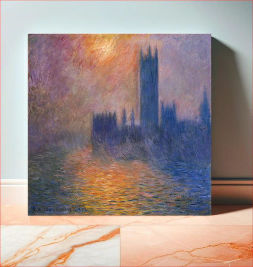 Claude Monet's Houses Parliament σε Καμβά