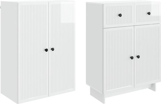 Библиотеки Бели (2 бр.) 66x34.5x90 см